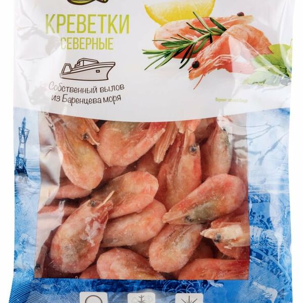 Креветки Fish&More северные неразделанные в/м 70-90