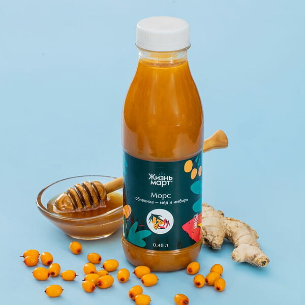 Морс облепиха-имбирь-мед