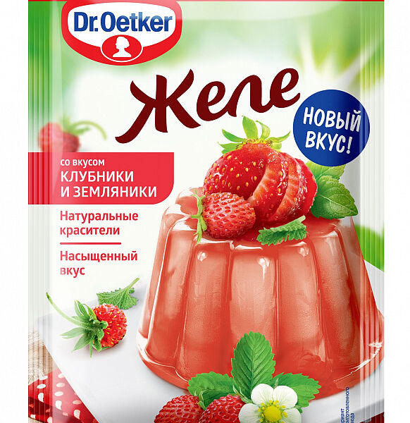 Смесь для приготовления желе Dr. Oetker со вкусом клубники и земляники