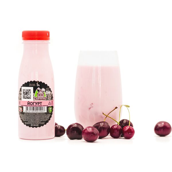 Йогурт с вишней черешней м. д. ж. 1% 0,25л