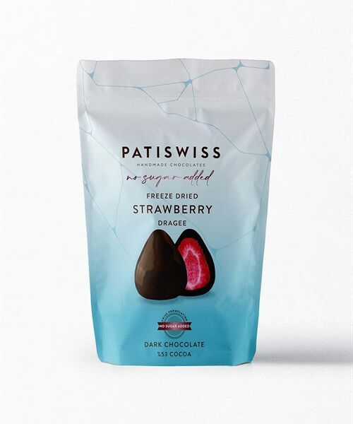 Клубника лиофилизированная в темном шоколаде без доб сахара 80г Patiswiss