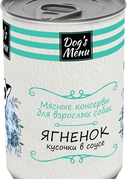 Влажный корм для собак Dogs Menu с ягненком 340г