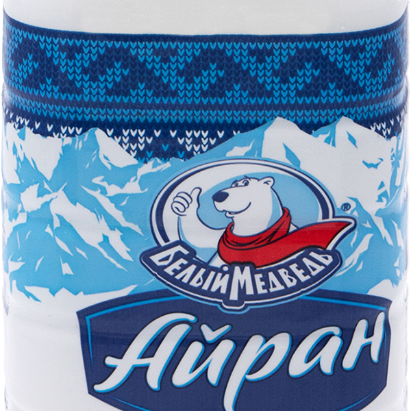Айран негазированный БЕЛЫЙ МЕДВЕДЬ 0,5%, без змж, 900мл