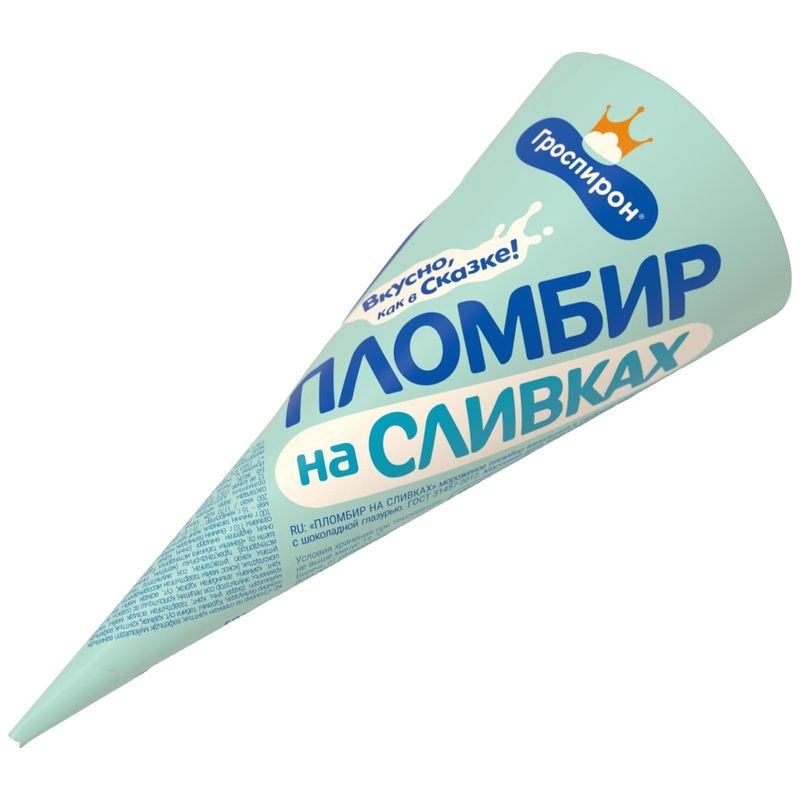 

Мороженое Гроспирон Пломбир на сливках ванильный 110 г