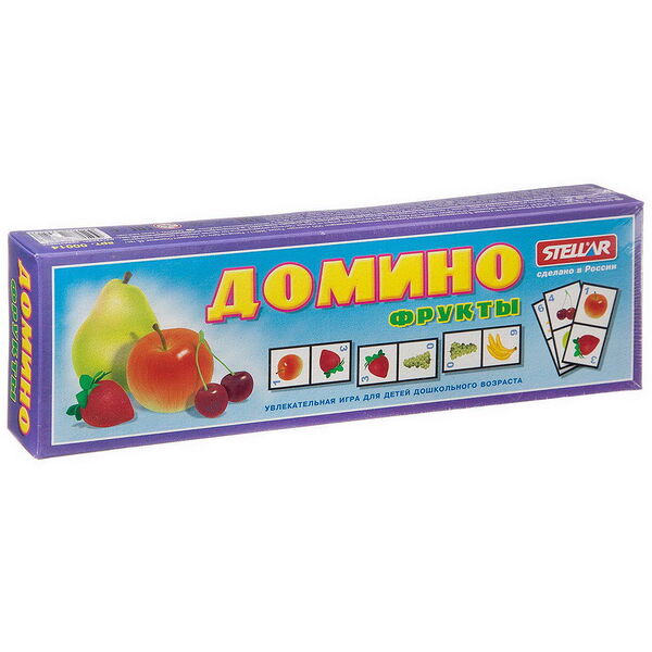 Домино детское №1  Фрукты  арт. 00001 Stellar Фрукты арт. 00001