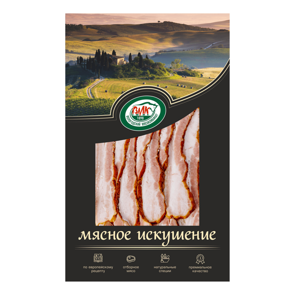 Грудинка сырокопченая свиная МК ВОЛОГОДСКИЙ категория Б, нарезка