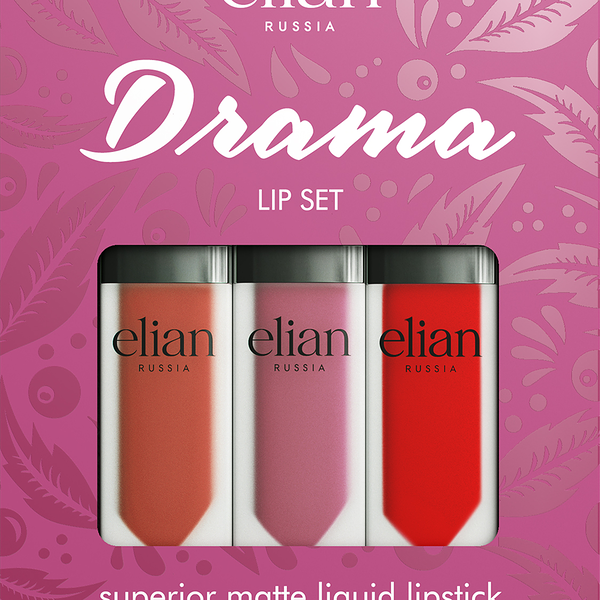 Набор помад для губ Elian Russia Drama Lip Set матовые