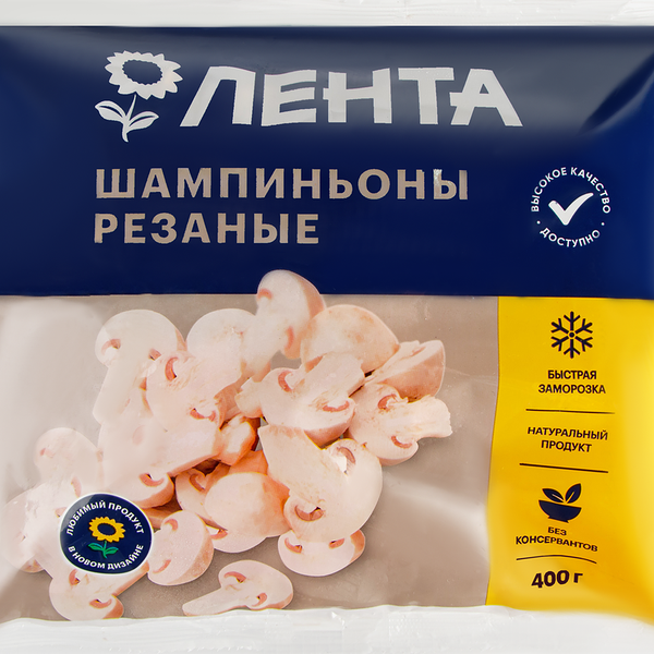 Шампиньоны ЛЕНТА резаные