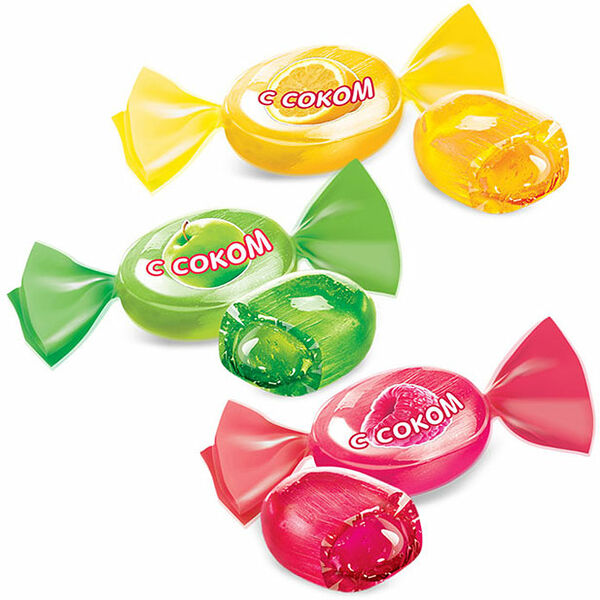 Карамель Яшкино с фруктово-ягодной начинкой вес