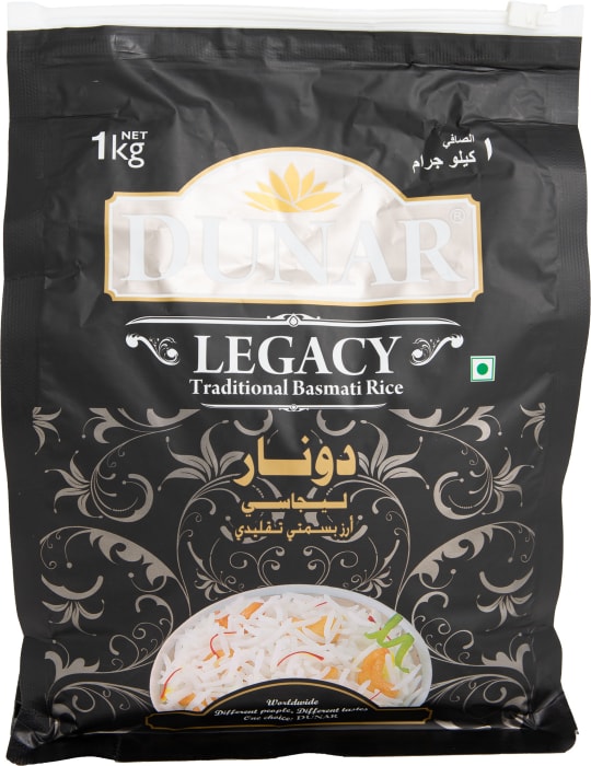

Рис Dunar Legacy Басмати традиционный длиннозерный шлифованный 1 кг