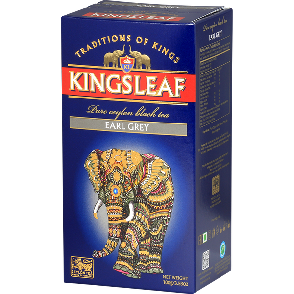 Чай черный цейл Kings Leaf Эрл Грей с аром бергамота 100г