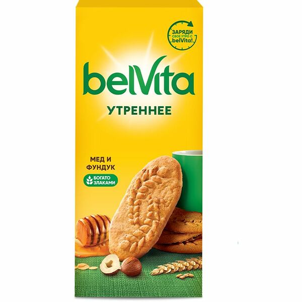 Печенье Belvita Утреннее витаминизированное фундук-мёд, 225г