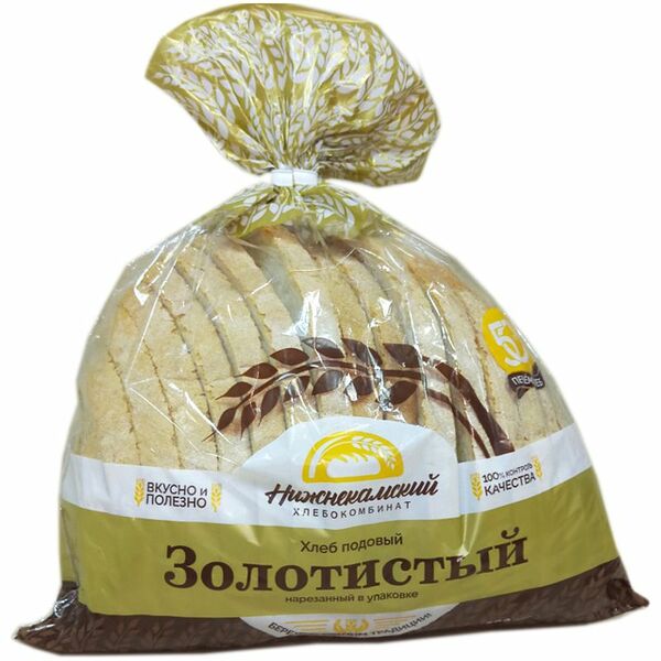 Хлеб Нижнекамский ХК Золотистый подовый нарезка 