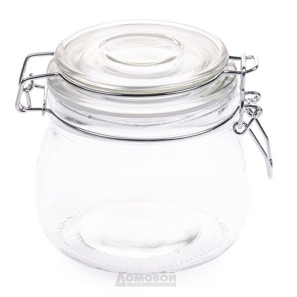 Банка для продуктов с бугельным замком, 0.45 л, стекло