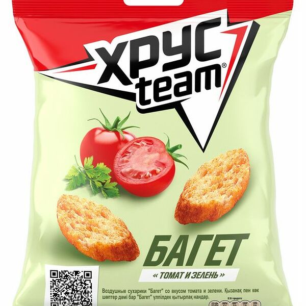 Сухарики багет ХрусTeam Томат и зелень