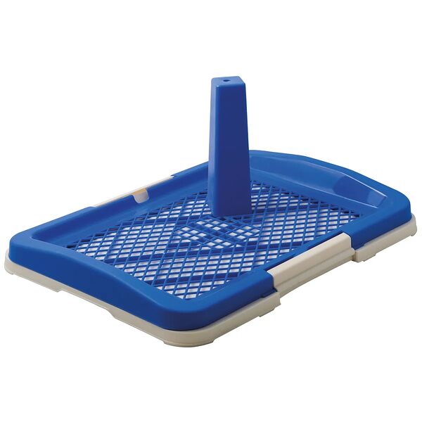 Туалет для собак Pet Line со столбиком, малый синий 35x48x6 см