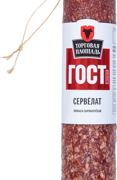 Колбаса ТОРГОВАЯ ПЛОЩАДЬ сервелат Династия с/к вес до 400г