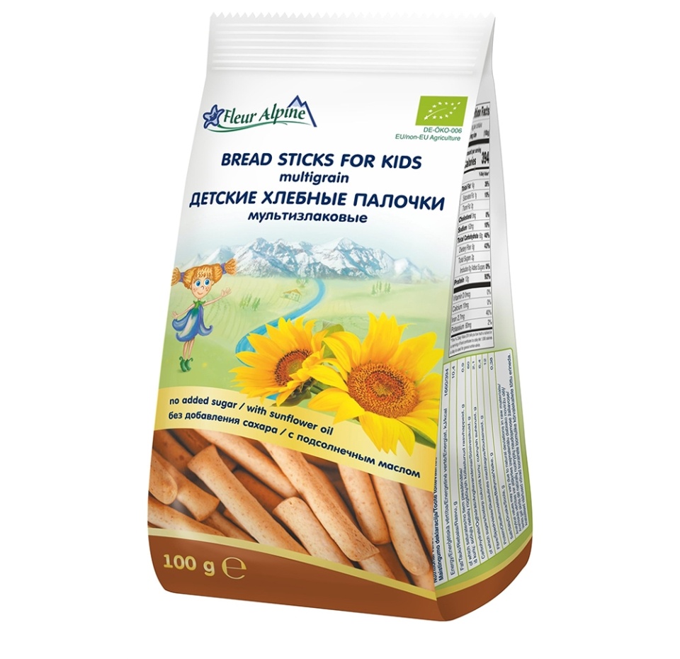 

Хлебные палочки детские мультизлаковые Fleur Alpine с 3 лет 100 г
