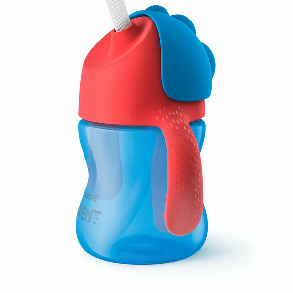 Чашка с трубочкой 200 мл., от 9 мес., сине-красный, SCF796/01