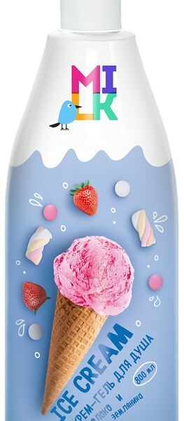 Крем-гель для душа Milk Молоко-Земляника 800мл