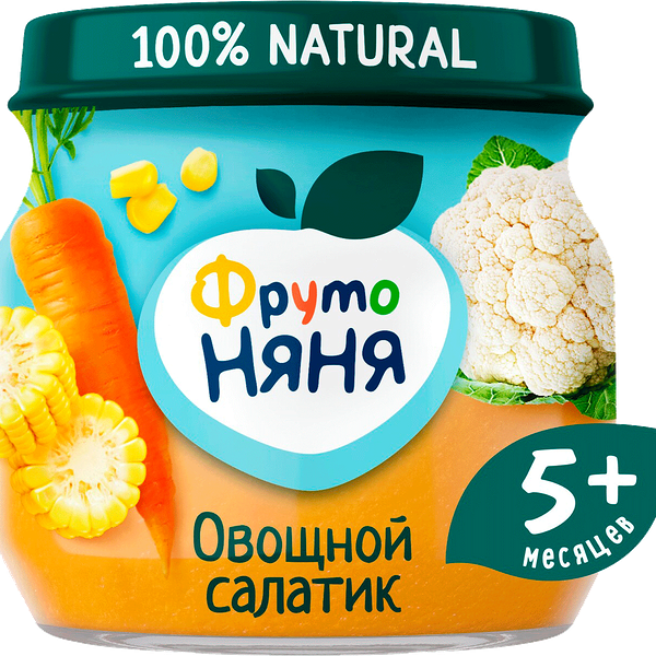 Пюре ФрутоНяня Овощной салатик 80г с 5 месяцев