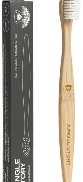 Зубная щетка Jungle Story бамбуковая White