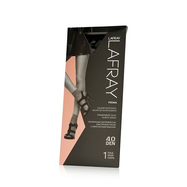 Капроновые носки La Fray женские Nero 1 пара