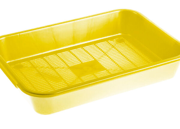 HOMECAT Atlantis Туалет для кошек с сеткой 36х26х6,5 см желтый перламутр