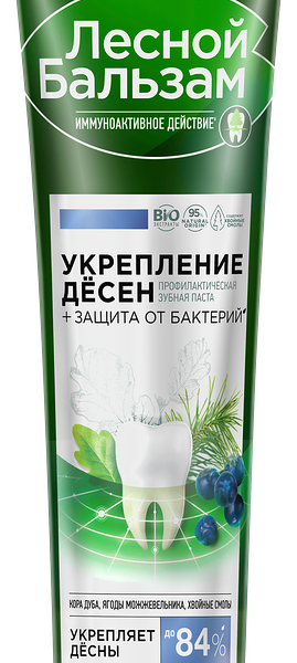 Зубная паста ЛЕСНОЙ БАЛЬЗАМ для укрепления десен с можжевеловыми ягодами и корой дуба