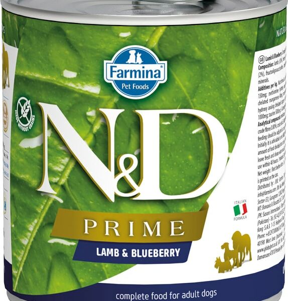 Влажный корм для собак Farmina N&D Dog Prime с ягненком и черникой 285г