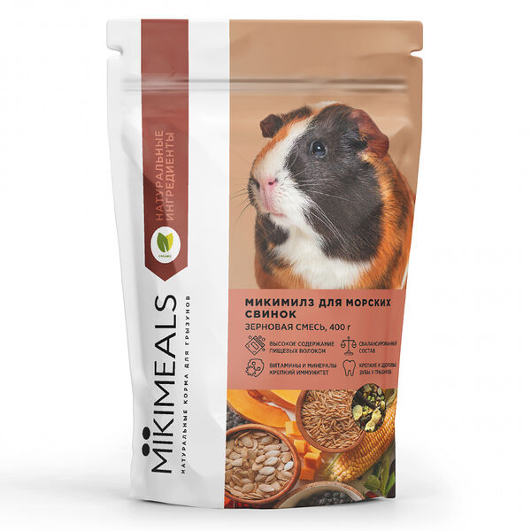 Корм для морских свинок Mikimeals зерновая смесь, 400 г