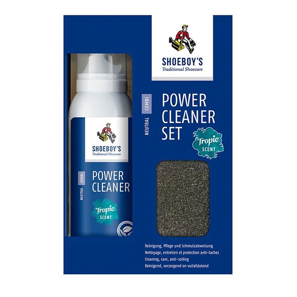 Набор для чистки и ухода за обувью Power Cleaner, Shoeboy's, очищающая пена 125 мл и 2 губки, Германия