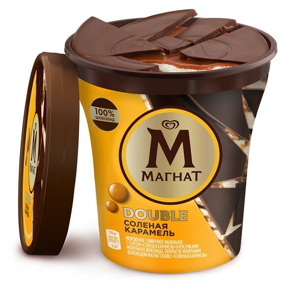 Мороженое Магнат Double Соленая Карамель 310г