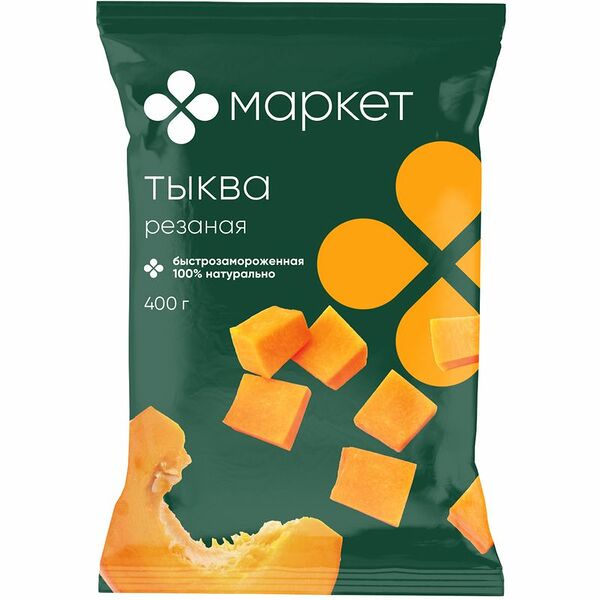 Тыква резаная быстрозамороженная Маркет 400 г