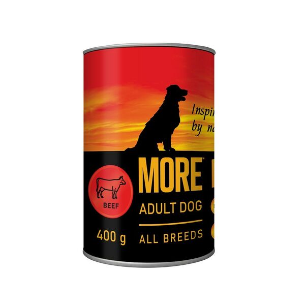 Корм для собак MORE паштет из говядины банка 400г