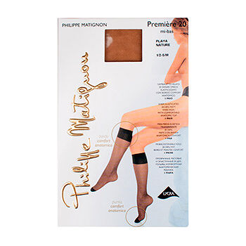 Гольфы женские Philippe Matignon Premiere Mi-Bas цвет Playa Nature 20 Den размер 1/2 Италия