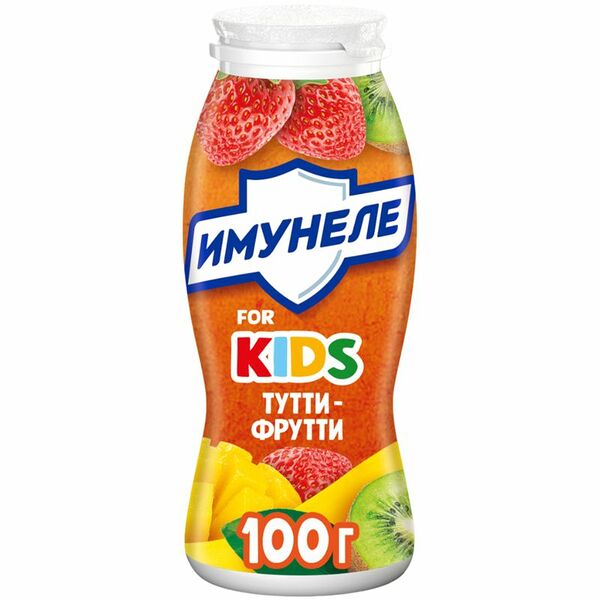 Напиток кисломолочный Имунеле for Kids Тутти-Фрутти 1.5%, 100мл