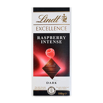 Шоколад тёмный Lindt Excellence с кусочками малины