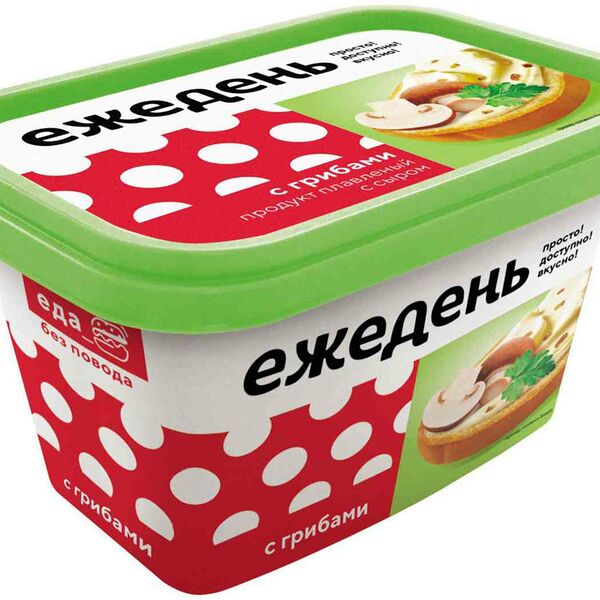 Продукт плавленый с сыром Ежедень с грибами 55%