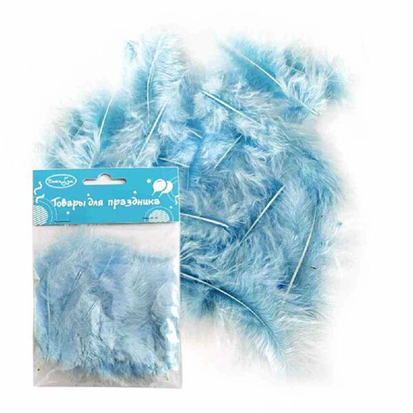 Перья для декора Патибум Light blue, 30 шт.