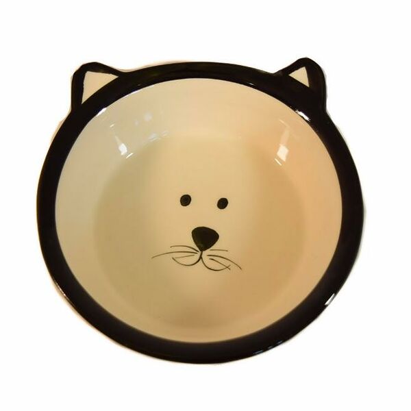 Petmax Миска с ушками 14см белая керамика