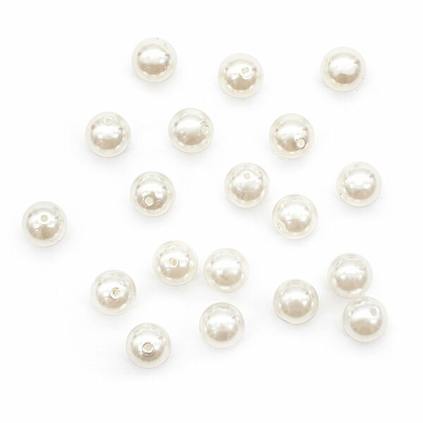 Бусины круглые, пластик, 14мм, 25гр Astra&Craft(001 NL белый)