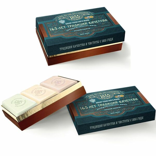 Набор туалетного мыла Завод братьев Крестовниковых Юбилейное, 3 шт