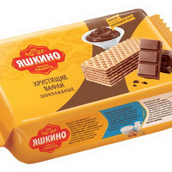 Вафли Яшкино Шоколадные 200г
