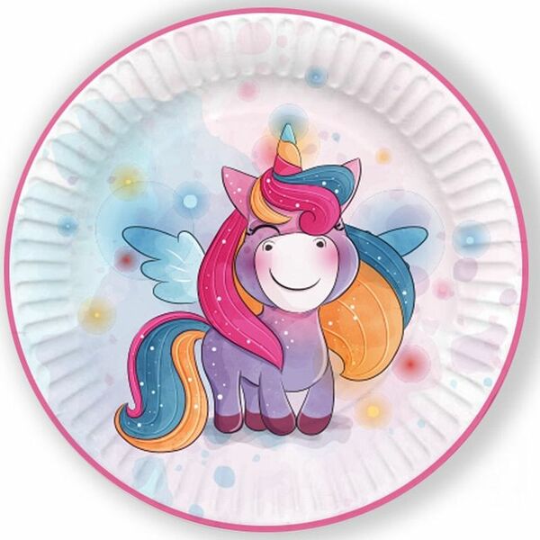 Тарелки для детей одноразовые бумажные 23см Маркет Kids, 6шт