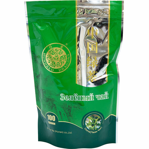 Чай зеленый крупнолистовой Сенча (Чжен Чин) ТМ Hundred dragons