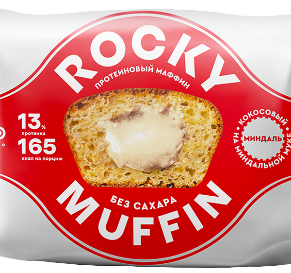 Маффин протеиновый Mr Djemius Zero Rocky Muffin кокос миндаль 55 г