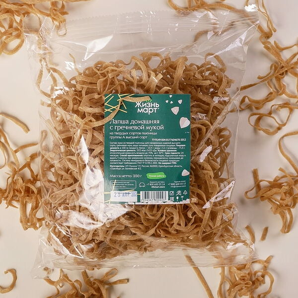 Лапша домашняя с гречневой мукой