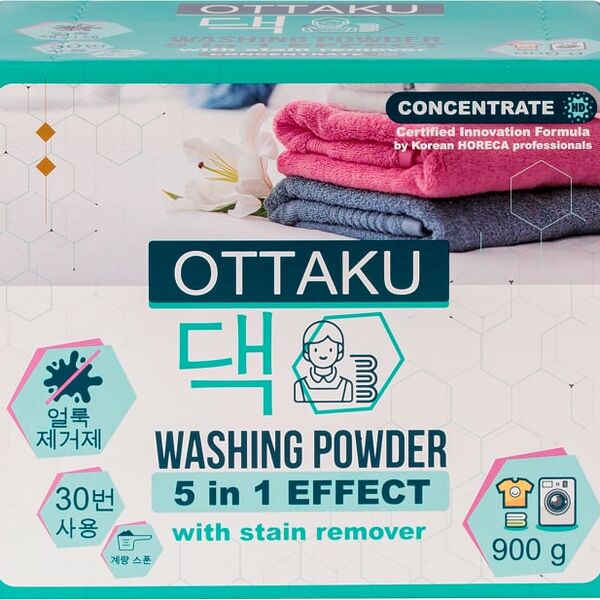 Стиральный порошок Ottaku  5in1 Effect Универсальный с пятновыводителем 900г