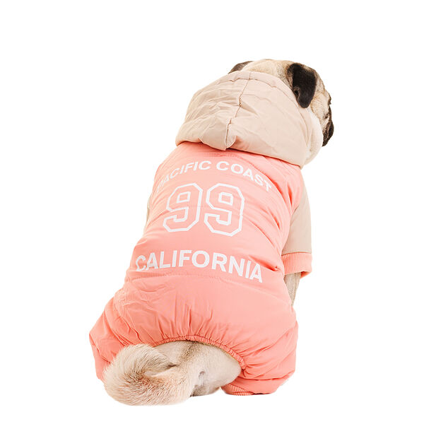 Комбинезон с капюшоном Petmax для собак L розовый (девочка)